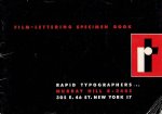 TYPE SPECIMEN - RAPID TYPOGRAPHERS - Film-Lettering Specimen Book.