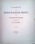 Klinkert, H.C. (bijeengebracht door) - Facsimilés van eenige Maleische brieven met Arabisch-Maleisch karakter Klinkert, H.C. (bijeengebracht door) - Facsimilés van eenige Maleische brieven met Arabisch-Maleisch karakter