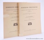 Koopmans, J. J. - Aramaische Chrestomathie. Ausgewählte Texte (Inschriften, Ostraka und Papyri) bis zum 3. Jahrhundert n. Chr. Für das Studium der Aramaischen Sprache gesammelt. [ 2 volumes ] 1. Einleitungen, Literatur und Kommentare. 2. Aramaische Texte in Ums...