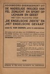 DIEREN, Evart van - Voorwoord overgedrukt uit De nadeelige invloed van fel zonlicht en sport op lichaam en geest. Met een inleiding over "De Engelsche ziekte" en "Het Engelsche gevaar".