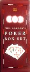 Gordon , Phil . The box  [ isbn 9781416936428 ] Deel 1 [ isbn 9781416936411 ] & Deel 2 [ isbn 9781416903673 ] &  Deel 3 [ isbn 9781416927198 ] - Phil Gordon's Poker Box Set . ( 1 / Phil Gordon's Little Black Book -  321p  , 2 / Phil Gordon's Little Green Book - 286 p , 3 / Phil Gordon's Little Blue Book - 379 p . )
