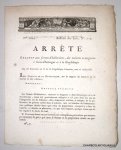 BONAPARTE, PREMIER CONSUL, MARET, HUGUES B. & DECRÈS, - Arrêté relatif aux fermes d'habitations des maisons et magasins à Saint-Domingue et à la Guadeloupe. Du 16 Fructidor an X de la République française, une et indivisible. No. 1622. Bulletin des Lois, No. 219. BONAPARTE, PREMIER CONSUL, MARET, HUGUES B. & DECRÈS, - Arrêté relatif aux fermes d'habitations des maisons et magasins à Saint-Domingue et à la Guadeloupe. Du 16 Fructidor an X de la République française, une et indivisible. No. 1622. Bulletin des Lois, No. 219.