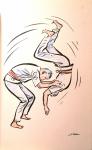 Nieuwenhuizen, Maurice van . [ isbn  ] 1619 - Zelfverdediging ( Jiu Jitsu - Judo . ) Teekeningen door Alfred Mazure . ( Bekend van Dick Bos . )