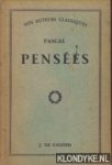 Dedieu, J. (introduction et notes par) - Nos auteurs classiques: Pascal Pensees