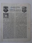 N.n.. - Gazette van Antwerpen. Vrydagh den 8. December 1719. No 98. N.n.. - Gazette van Antwerpen. Vrydagh den 8. December 1719. No 98.