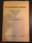 Miskotte, dr K.H. - Het onbeschrijfelijk gebeuren. Predikatie bij het afscheid van de Ned. Herv. Gemeente te Amsterdam, gehouden in de Nieuwe Kerk op 14 October 1945