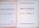 L. Giraud-Badin Paris - Bibliotheque de M. le Comte F** (2 volumes)
