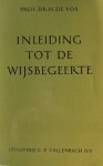 Vos, prof.dr. H. de - Inleiding tot de wijsbegeerte