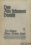 Hertzberg, H.W. - Das Alte testament Deutsch 9. Die Bücher Josua, Richter, Ruth