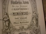Bach; J. S. (1685-1750) - 15 Arien aus Kantaten für Alt - voor Zangstem (alt), piano - Piano-uittreksel