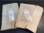 LEIDEN, POLDER BIJ WITTE POORT, NOBELAER, DE RIDDER, VAN DER MEER - Verklaring d.d. 1665-1666 van ingelanden aan de Hogedijk buiten de Witte Poort der stad Leiden, dat zij met het stadsbestuur gaan regelen dat de landen door de stads watermolen bemalen mogen worden, via een duiker onder de verversingssloot, et...