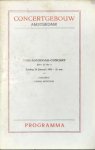 Fischer, Edwin: - [Programmheft] Concertgebouw Amsterdam. Programma van het Zondagmiddag-Concert (Serie ZI),  Dirigent: Pierre Monteux. Solist: Zoltan Székely