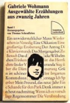 Scheuffelen, Thomas (herausgegeben) - GABRIELE WOHMANN - AUSGEWÄHLTE ERZÄHLUNGEN AUS ZWANZIG JAHREN - Band 2 (1964-1977)