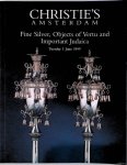 Various - Christie's Amsterdam: Fine Silver, Objects of Vertu and Important Judaica - Tuesday 1 June 1999
