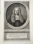 Houbraken, Jacob. - Original engraving, 1780 I Portret van Amsterdamse burgemeester Harmen Henrik van de Poll door Jacob Houbraken naar Hendrik Pothoven, 1 p.