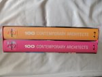 Jodidio, Philip - 100 Contemporary Architects  --- COMPLETE SET IN CASETTE ---  2 volumes .  100 contemporary architects = 100 zeitgenössische Architekten = 100 architectes contemorains