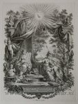 Simon Fokke (1712-1784) - [Antique print, etching] View of Utrecht and allegorical figures, published ca. 1750, 1 p.