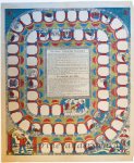  - [Antique game, board game, colored woodcut] Goose game, ganzenbord (nr.1), published ca. 1833-1911.