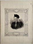 Jan Westpalm van Hoorn (1817-1881) after Jan Maurits Quinkhard (1688-1772) - Antique portrait print | Wine dealer, wine collector Jacob van Hoorn (1638-1734), published 1841, 1 p.