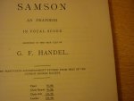 Handel; Georg Friedrich (1685-1759) - SAMSON - An Oratorio in vocal score; for Soprano, Alto, Tenor & Bass Soli - SATB & Orchestra - The Piano Accompaniment Revised from that of the German Handel Society - 8048 Handel; Georg Friedrich (1685-1759) - SAMSON - An Oratorio in vocal score; for Soprano, Alto, Tenor & Bass Soli - SATB & Orchestra - The Piano Accompaniment Revised from that of the German Handel Society - 8048