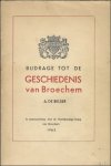 DE BELSER, A. - Bijdrage tot de geschiedenis van Broechem.