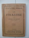 Gennep, Arnold van - Le Folklore.