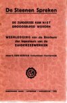 HERDER, E. den - De Steenen Spreken - De Zuiderzee kan niet drooggelegd worden - Weerlegging van de Brochure der Ingenieurs van de Zuiderzeewerken.