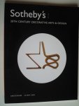 Catalogus Sotheby's - 20th Century Decorative Arts & Design