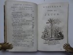 N.n.. - Geschenk voor de jeugd. Korte onderrechting in den natuurlijken godsdienst/ Geschenk voor de jeugd. Beschryving van het land Kanaan. 2 delen in 1 band.