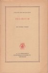 Brabander, Gerard den - Delirium. Een bundel verzen.