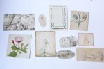 Unknown masters - [Drawings and print on paper] Small drawings and a print, 1750-1800.