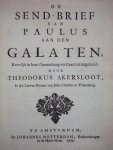 Theodorus Akersloot - De send-brief van Paulus aan den Galaten
