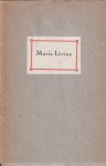 Werumeus Buning, J.W.F. - Maria Lécina. Een lied in honderd verzen met een zangwijs