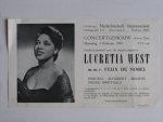 Folder Concertgebouw - Lucretia West