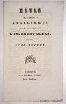 LEIDEN. - Keure ter afwering van ongelukken bij het aanwenden van gas-toestellen binnen de stad Leyden. (Aldus gedaan en gepubliceerd bij H.H. Burgemeester en Wethouders der stad Leyden, op den 2. Januarij 1841. J.G. de Mey. Ter ordonnantie van denzelve...