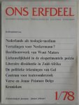 Deleu, Jozef; e.a. - Ons Erfdeel Tweemaandelijks Cultureel tijdschrift 21e jaargang jan. febr. 1/78