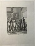 Koning, Theodoor naar Buys, Jacobus. - Bookillustration | Standvastigheid van burgemeester van der Werff, 1574, Wend uw gezigt niet af!,  History print used in Nomsz, taferelen uit het leven van Prins Willem I, Amsteldam 1782, 1 p.