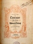 Grieg, Edvard: - Concert für Pianoforte. Opus 16. Mit Begleitung eines zweiten Pianoforte Grieg, Edvard: - Concert für Pianoforte. Opus 16. Mit Begleitung eines zweiten Pianoforte