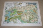  - Oude kaart - Europa Geologisch  - circa 1905