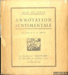 Tinan, Jean de - Annotation sentimentale. Bois gravés de P.A. Moras