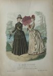  - La mode illustrée Originele litho Toilettes de Mme Bréant-Castel