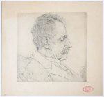 Toorop, Jan (1858-1928) - [Modern print, dry needle/Droge naald, Toorop] Portrait of general J. Drabbe/Portret van generaal J. Drabbe, published after 1903.