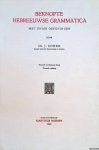 Cohen, Dr. J. - Beknopte Hebreeuwse Grammatica. Met enige oefeningen