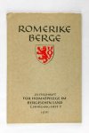 Luchtenberg Prof. Dr. Paul - Romerike Berge zeitschrift due helmatplege. volskunde, kunst, museumsesen, denkmalplege und naturschutz im bergischen land (2 foto's)