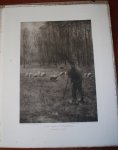 Karsten, Ed - Schilderijen van Jozef Israëls in Nederlandsche Verzamelingen. Premie-Uitgave 1912 Ver. tot Bevordering van Beeldende Kunsten. Portfolio met 6 prenten (heliogravures).