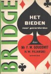 Goudsmit, F.W. & H.W. Filarski - Bridge. Een handboek contract-bridge. Deel II. Het bieden voor gevorderden. Het gemoderniseerde systeem Goudsmit