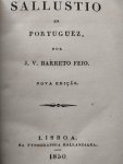 Barreto Feio J.V. - SALLUSTIO EM PORTUGUEZ.