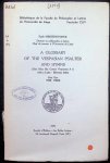 Paule Mertens-Fonck - A glossary of the Vespasian Psalter and Hymns ( Brit. Mus. Ms. Cotton Vespasian A 1 ) with a latin - mercian index part one The Verb
