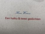 Warren, Hans - Een haiku & twee gedichten