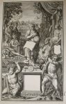 Jacob Folkema (1692-1767), after Johannes Hilarides (1649-1726) and G. van de Haven - [Antique title page, ca. 1718] Allegorical frontispiece (frontispice, boekillustratie), published ca. 1718, 1 p.